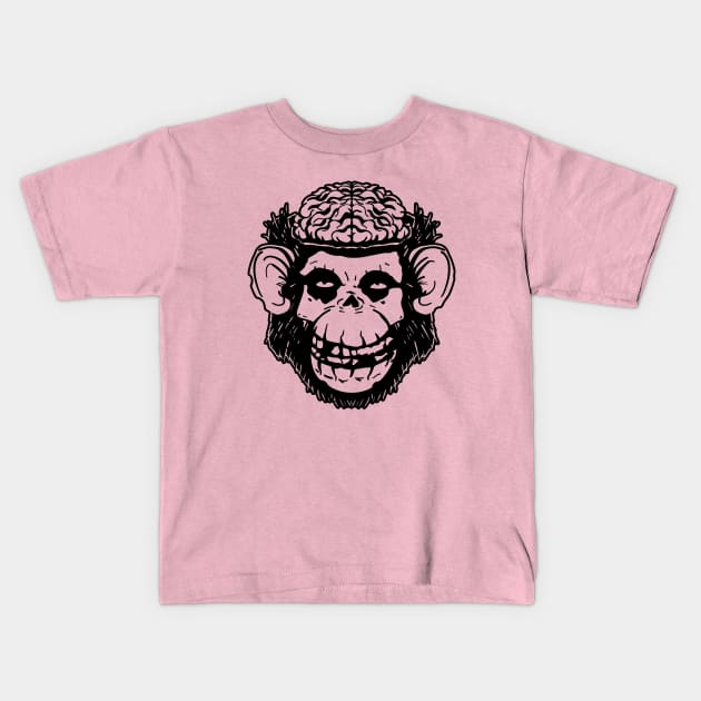 MonkeyBrains Misfits logo Kids T-Shirt by GodsBurden